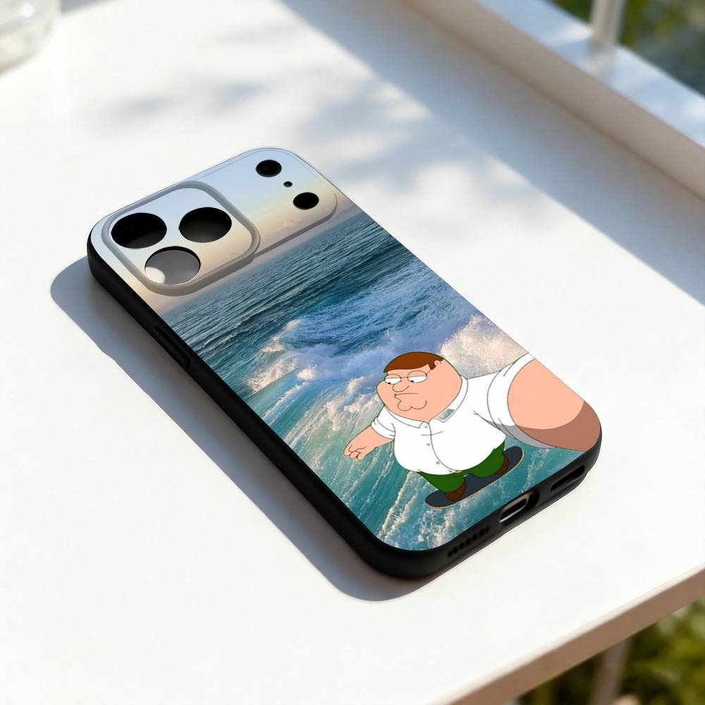 F-Family Funny G-Guy Funny Phone Case For iPhone 11,12,13,14,15,16,17,Pro,Max,Plus,E,SE4,Air,Mini Black Soft Cover