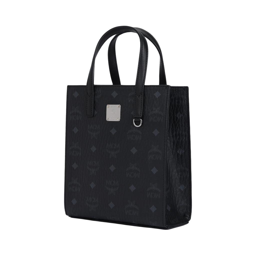Mcm Klassik Aged Flower Print Leather Tote Bag Shopping Bag Messenger Bag Shoulder Bag Crossbody Handbag Mini Unisex Black