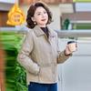 Mid-winter Cotton-padded Clothes, Light Lapel Short Middle-aged and Elderly Women's Cotton-padded Jackets, Cold-proof and Warm Casual Jackets