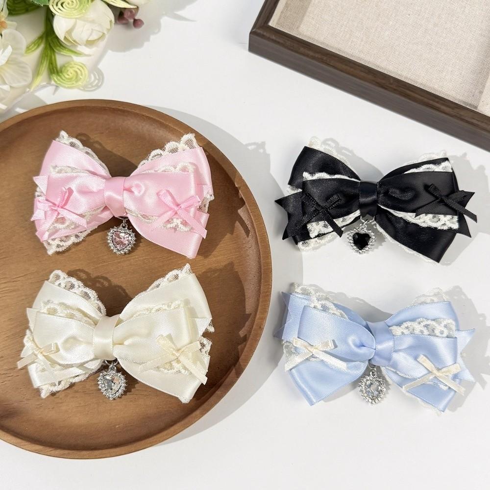 Sweet Lace Bow Hair Clip Lolita Women's Barrettes Cute Hairpin Headwear