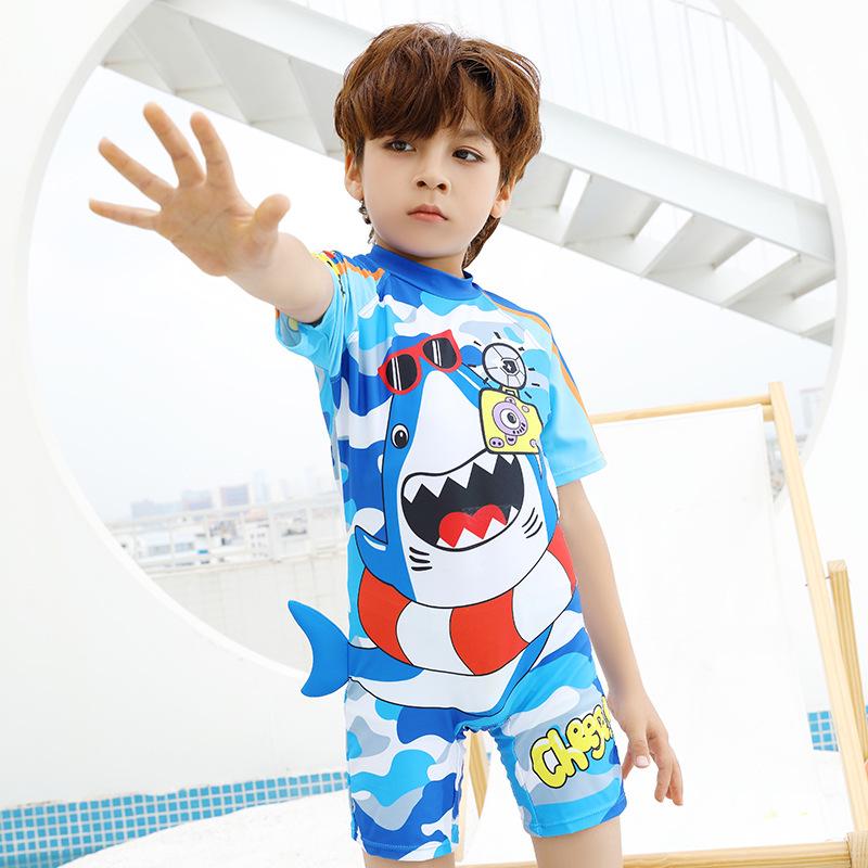 Быстросохнущий купальник с защитой от солнца для мальчиков - Маленький, Средний, Большой (2022 Новый цельный)