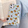Милый чехол Rilakkuma для iPhone 14 11 12 13 Mini Pro Xs Max 8 7 6 6S Plus X XR, однотонный чехол конфетного цвета