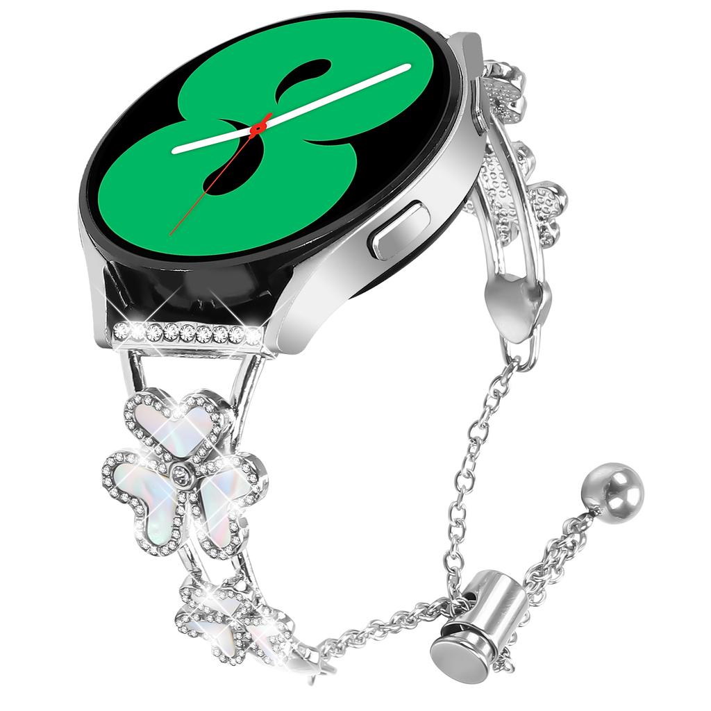 For CanMixs P22 Metal Band Heart Clover Decor Watch Strap