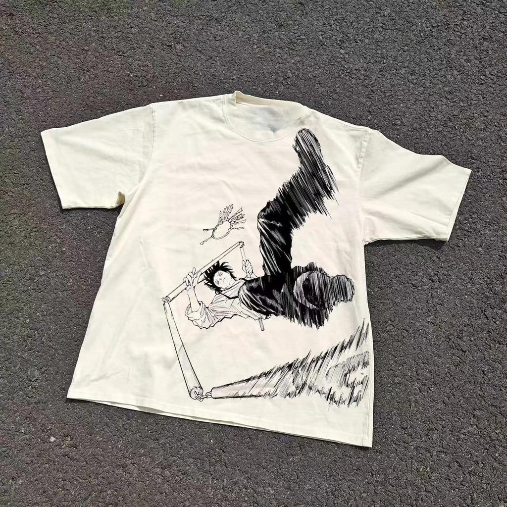 Рукия Прямой Спрей Короткие Рукава Только для Счастья И Любви Сакамото Ежедневный Четыре Деревни Еженедельный Прямой Спрей Y2K Харадзюку Топы