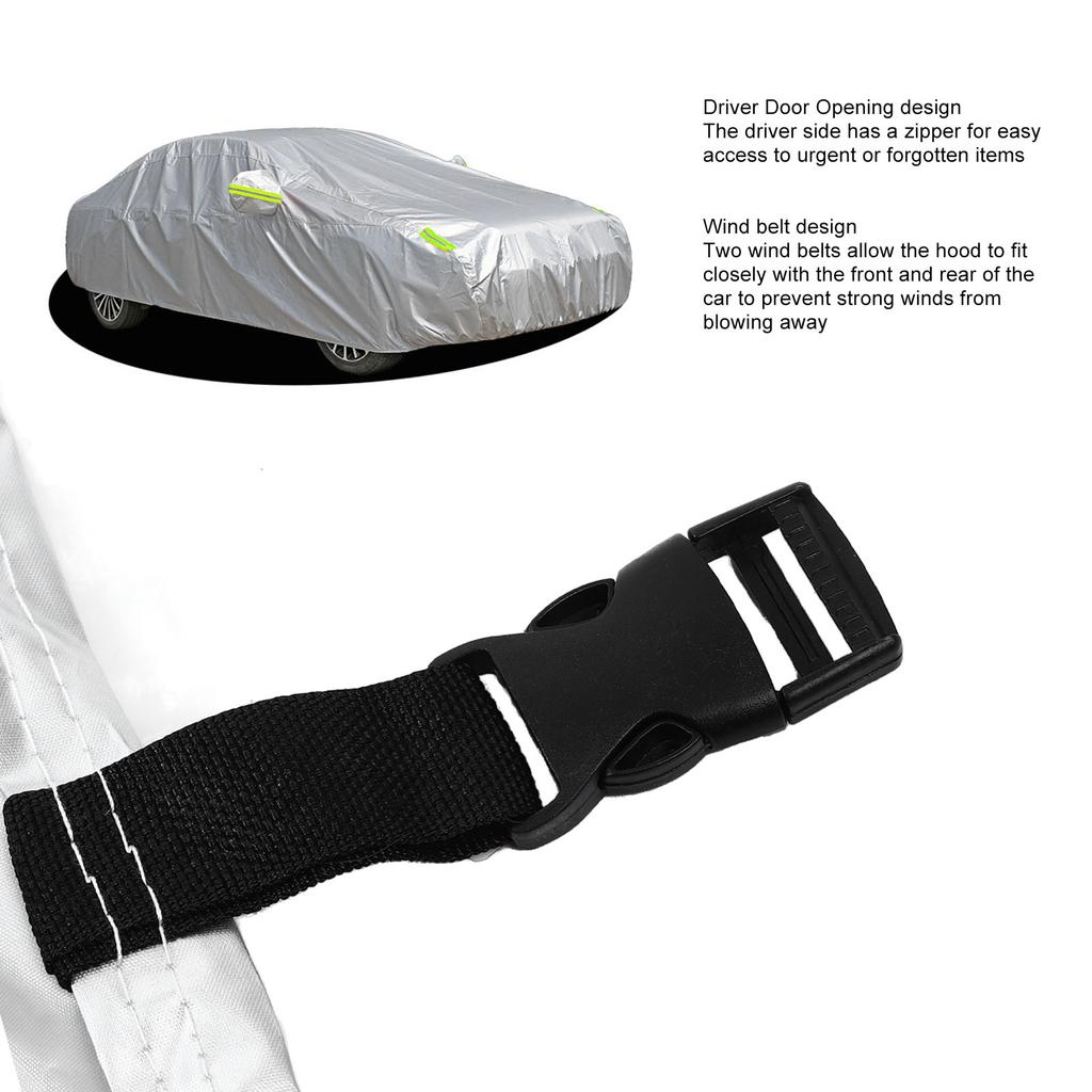 Автомобильный пылезащитный чехол, устойчивый к старению, автомобильный чехол, водонепроницаемый, с защитой от солнца и УФ-излучения, большое зеркало со светоотражающими полосами для использования на открытом воздухе