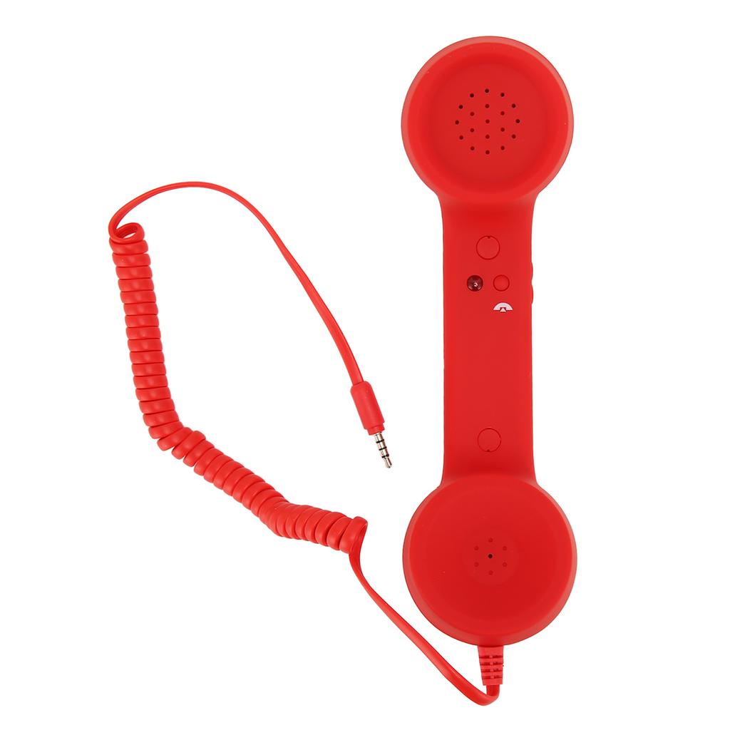 Retro Telephone Receiver Professional 3.5mm Plug Radiation Proof Wired Cellphone Handset for Smartphone PC
