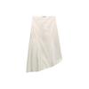 Solid Color High Waist Asymmetrical Casual Long Skirt Women Skirts White 4764402-712