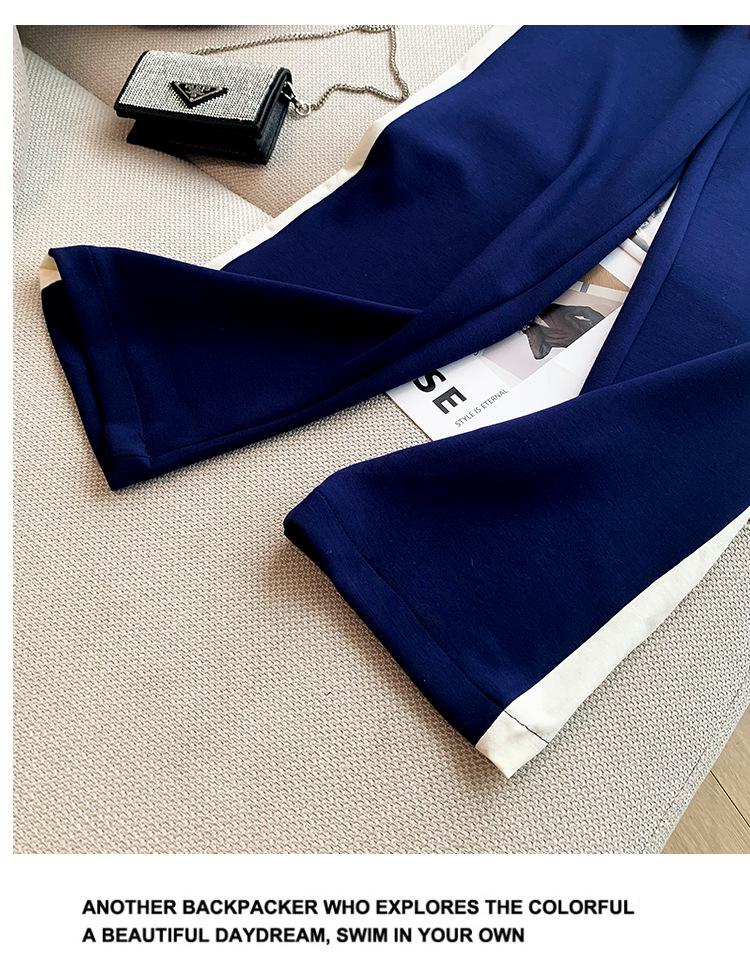 Женский бархатный спортивный костюм осень/зима: Европейский дизайн: короткий свитер, куртка и повседневный комплект из двух предметов