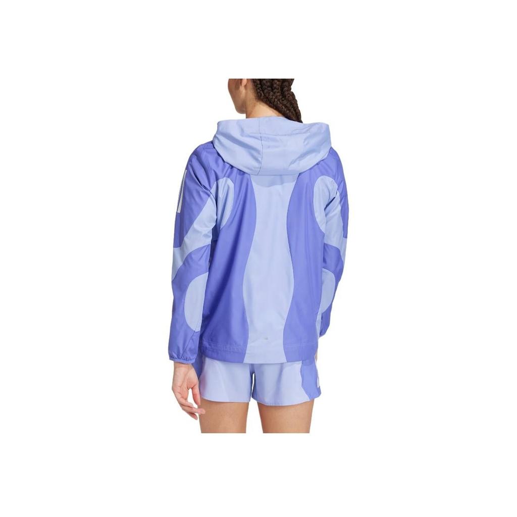 Adidas Running Own The Run Base Wind.Rdy Comfortable Sports Minimalist Hooded Jacket Women Jacket Blue IW0034