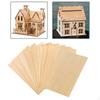 10Pcs Unfinished Wood Sheets Wooden Lightweight Blank DIY Boards for Home Decor