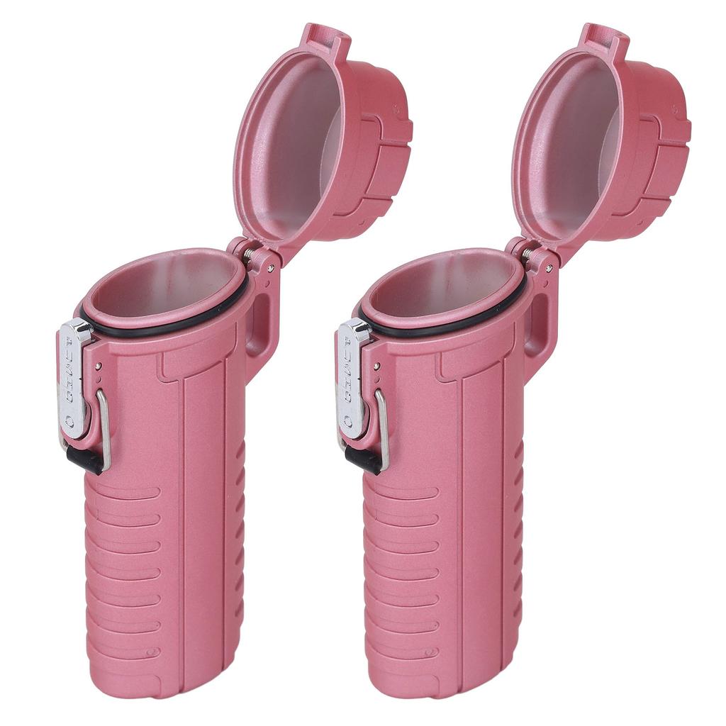 2 Pcs Water Proof Storage Tube Airtight Cover Rubber Sealing Plastic Tube Storage Box for Outdoor Camping Travel