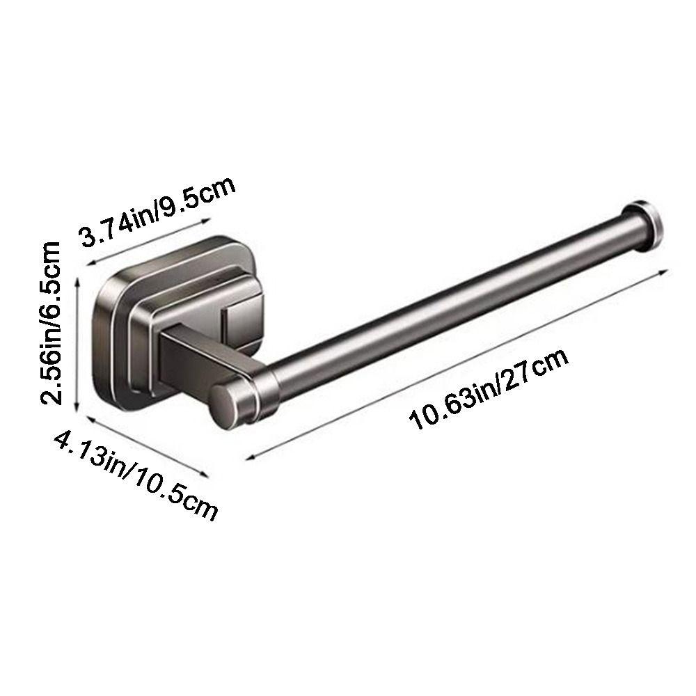 Space Aluminum Suction Cup Paper Towel Holder Easy Install Paper Towel Storage Rack Cabinet