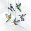 Цветные птицы ловцы солнца плоские акриловые подвесные украшения кулоны набор для зеркала заднего вида автомобиля окна дома сада декоры