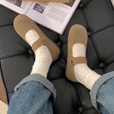 Повседневная мода ретро туфли с круглым носком и плоским дном с неглубоким горлом женские новинка 2025 года весна и осень универсальные туфли Мэри Джейн