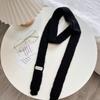 Korean Style Y2K Thin Scarf Rainbow Color Soft Long Narrow Scarves Neck Warmer Neckerchief Harajuku Knitted Scarf Autumn
