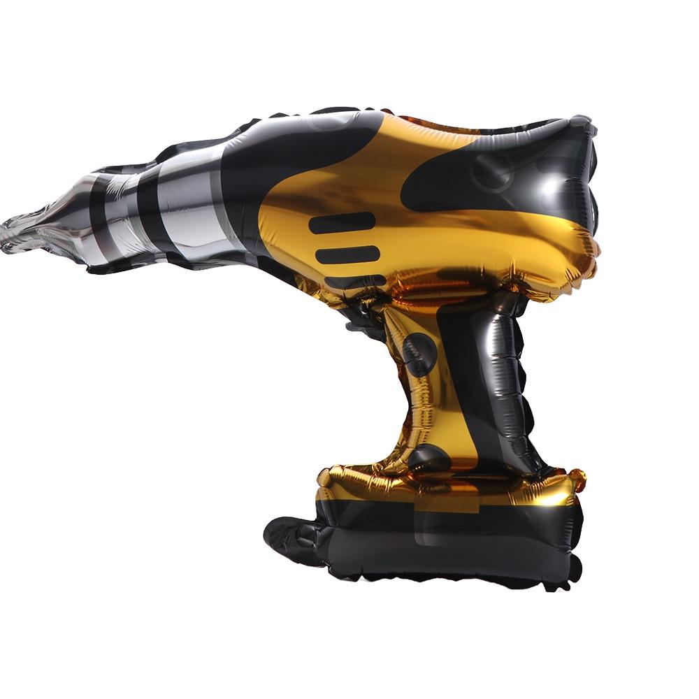 Алюминиевая пленка электрическая дрель молоток моделирование шар мультфильм рука держит шар день рождения