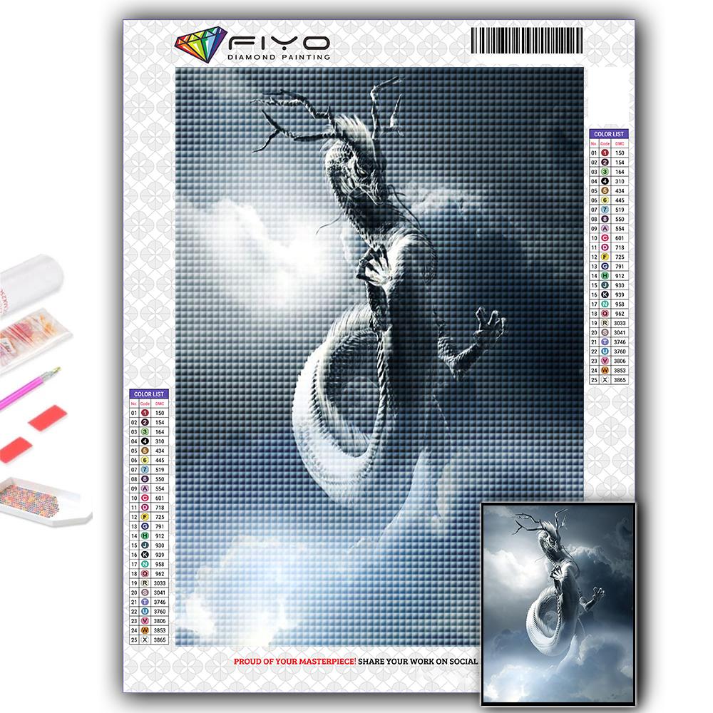 5D DIY Алмазная картина Китайский дракон Вышивка крестиком Алмазная художественная вышивка Мозаика Домашний деко