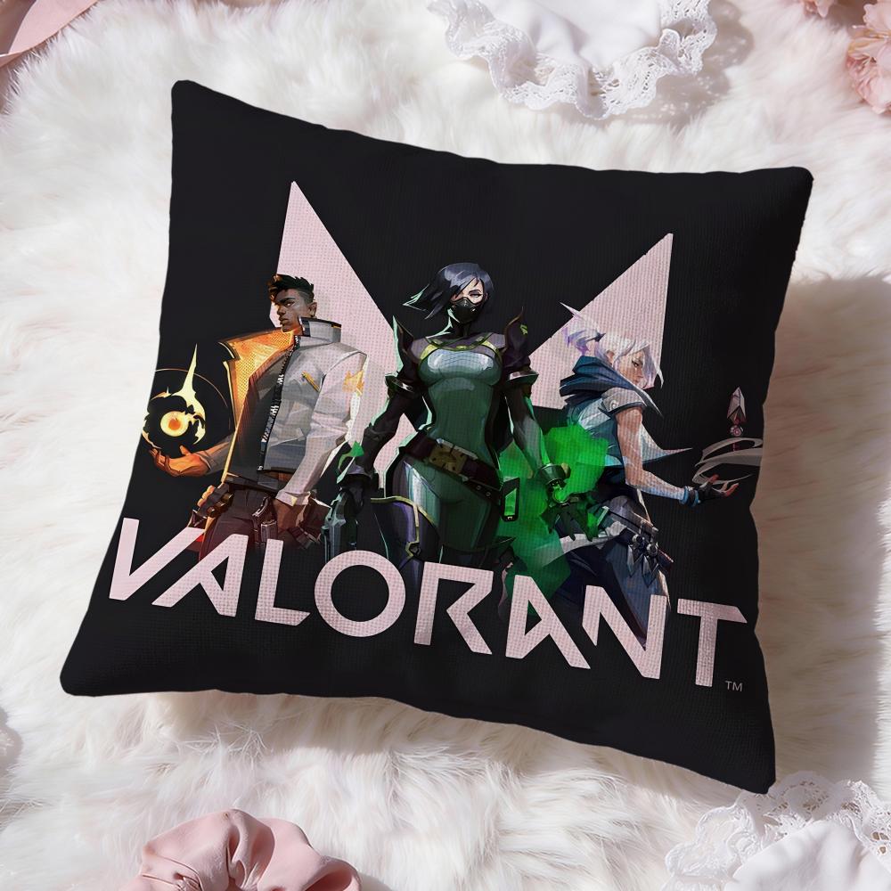 Игровой чехол для подушки v-Valorants Премиум-комфорт Двусторонний чехол для подушки - Дизайн «Два в одном» для любой комнаты и салона автомобиля