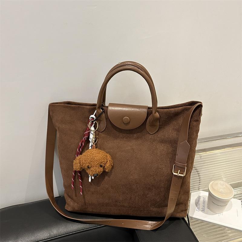 Матовая большая вместимость осенняя однотонная повседневная ретро-сумка-тоут сумка через плечо для поездок на работу