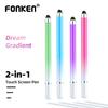 FONKEN 2 в 1 стилус Macaron градиентный емкостный сенсорный карандаш универсальный карандаш для рисования экрана для Android телефона планшета