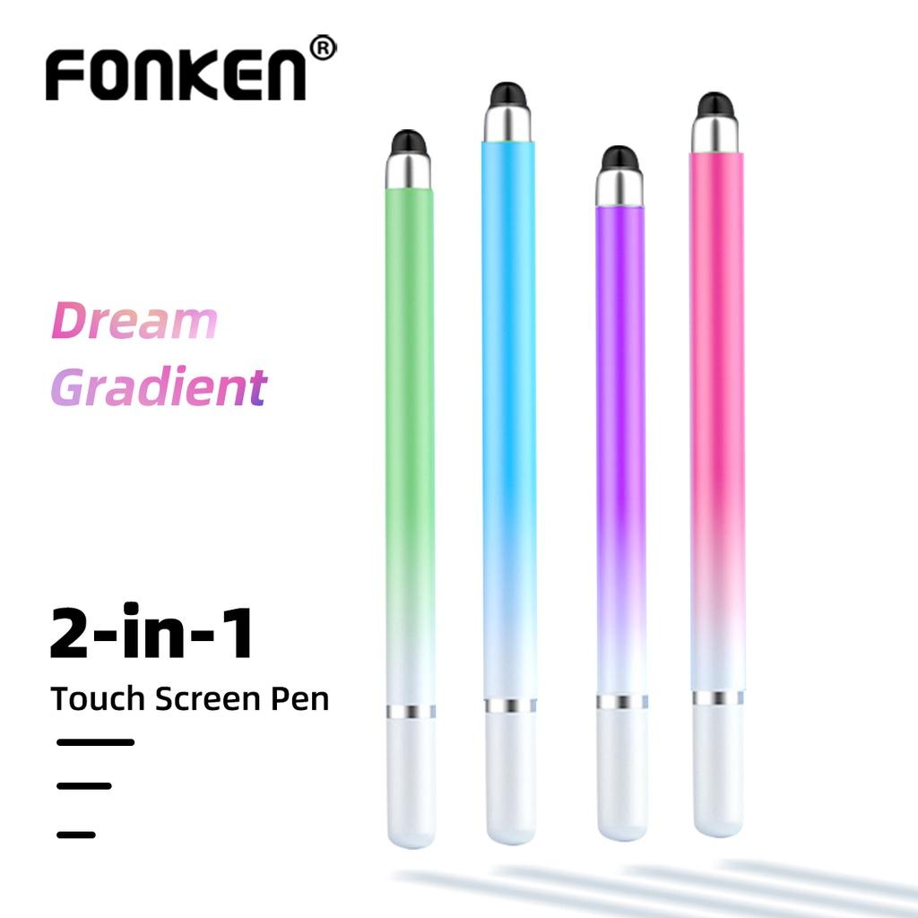 FONKEN 2 в 1 стилус Macaron градиентный емкостный сенсорный карандаш универсальный карандаш для рисования экрана для Android телефона планшета