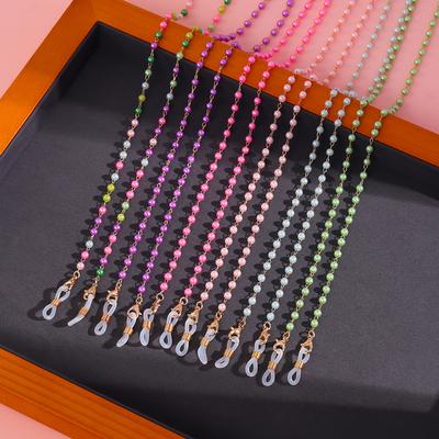 Новая модная цепочка для очков с жемчугом, подвесная цепочка, популярная цветная цепочка для очков с жемчугом, противоскользящая цепочка для маски.