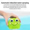 Frog Automatic Sprinkler Bath Toy with Light USB Rechargeable Spraying Water Toy for Kids