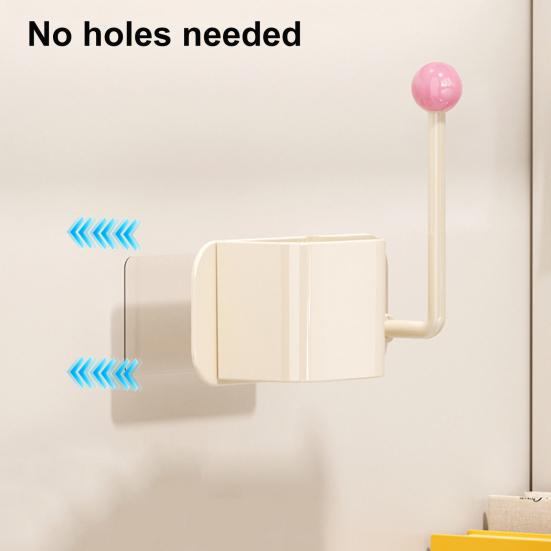 Полка для хранения в ванной с дренажным отверстием, высокая грузоподъемность, большая вместимость, настенная полка для хранения с крючком