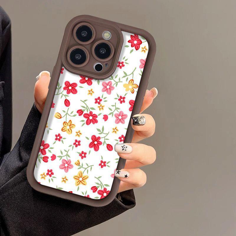 Цветочная аппликация чехол для мобильного телефона iPhone17 Apple 17promax полноразмерный 13/12 противоударный 14 защитный чехол