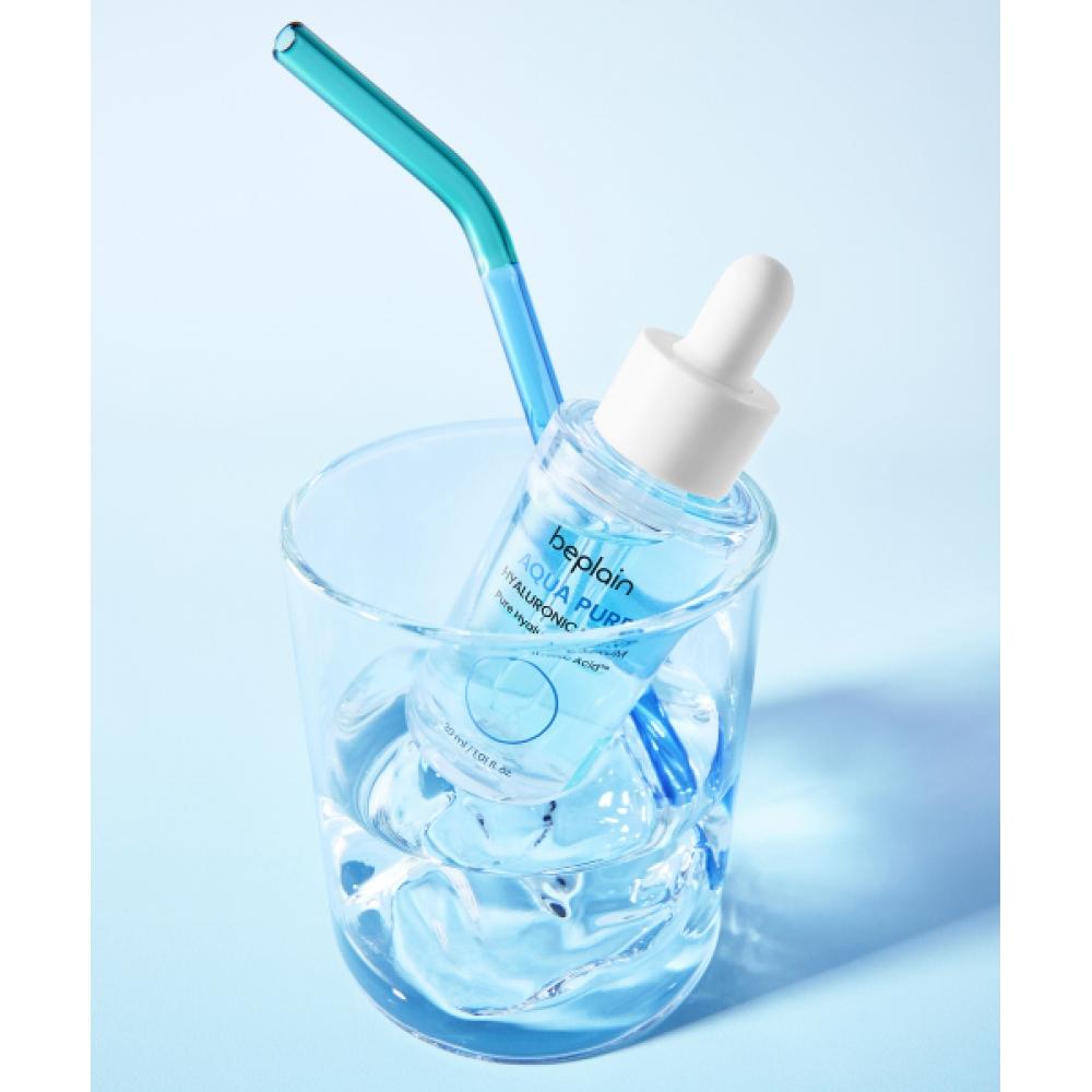 Beplain [2 Pieces] Aqua Pure Hyaluronic Serum 30ml  Gift  1 Multi Hyaluronic Acid Mask 