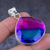 Natural Tourmaline Gemstone Handmade 925 Sterling Silver Gift Pendant 1.85" C6h88