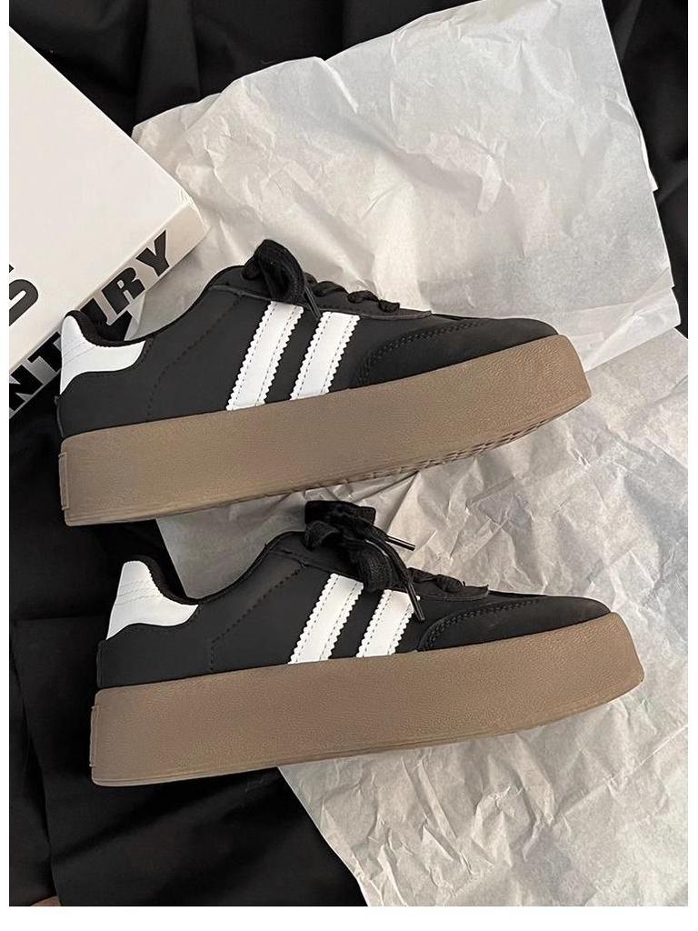 Deixun Women's 2025 Retro White Thick-Soled Sneakers for Spring and Fall - Versatile Casual Sports Shoes