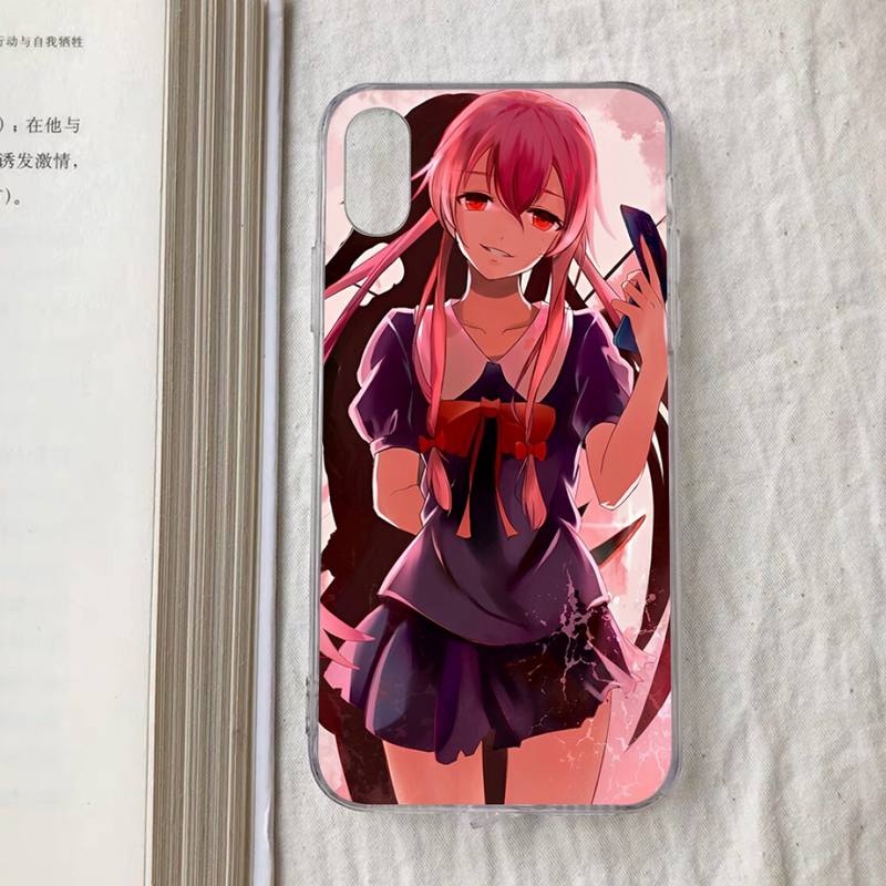 Mirai Nikki Future Diary Гасай Юно Чехол для телефона Для iPhone 13 14 Pro Max XS XR 12 11 Pro 13 Mini 6 7 8 Plus Прозрачная задняя крышка Capa