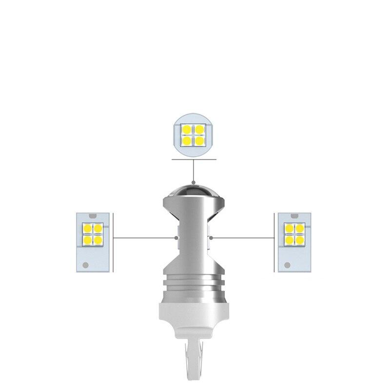 2 шт./лот T20 7440 3030 Canbus белые светодиодные дневные ходовые огни для Mitsubishi Pajero 2007-2020
