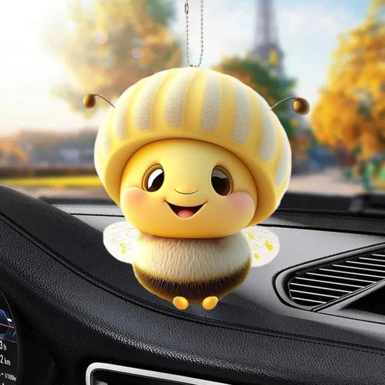 Декоративная подвеска в виде пчелы, акриловое подвесное украшение, очаровательный внешний вид, яркий цвет, легкая подвеска в виде рождественской елки