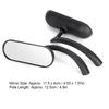 2Pcs Motorcycle Black Mini Oval Rear View Mirror for Honda Shadow 600 750 1100 ACE
