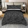 3D Visual Quilt Cover Abstract Geometric Lattice Three-Piece Set Down Quilt Cover Bedding