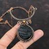 Грубое ожерелье из черного турмалина, медная проволока, регулируемое ожерелье, медные украшения, ожерелье с драгоценными камнями, ювелирные изделия ручной работы, подарки на годовщину