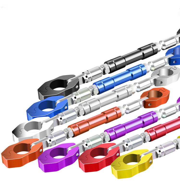 Универсальный руль мотоцикла 22 мм, рукоятка для мотоциклетных ручек, усиленная распорка рулевого колеса из алюминиевого сплава, регулируемая поперечина