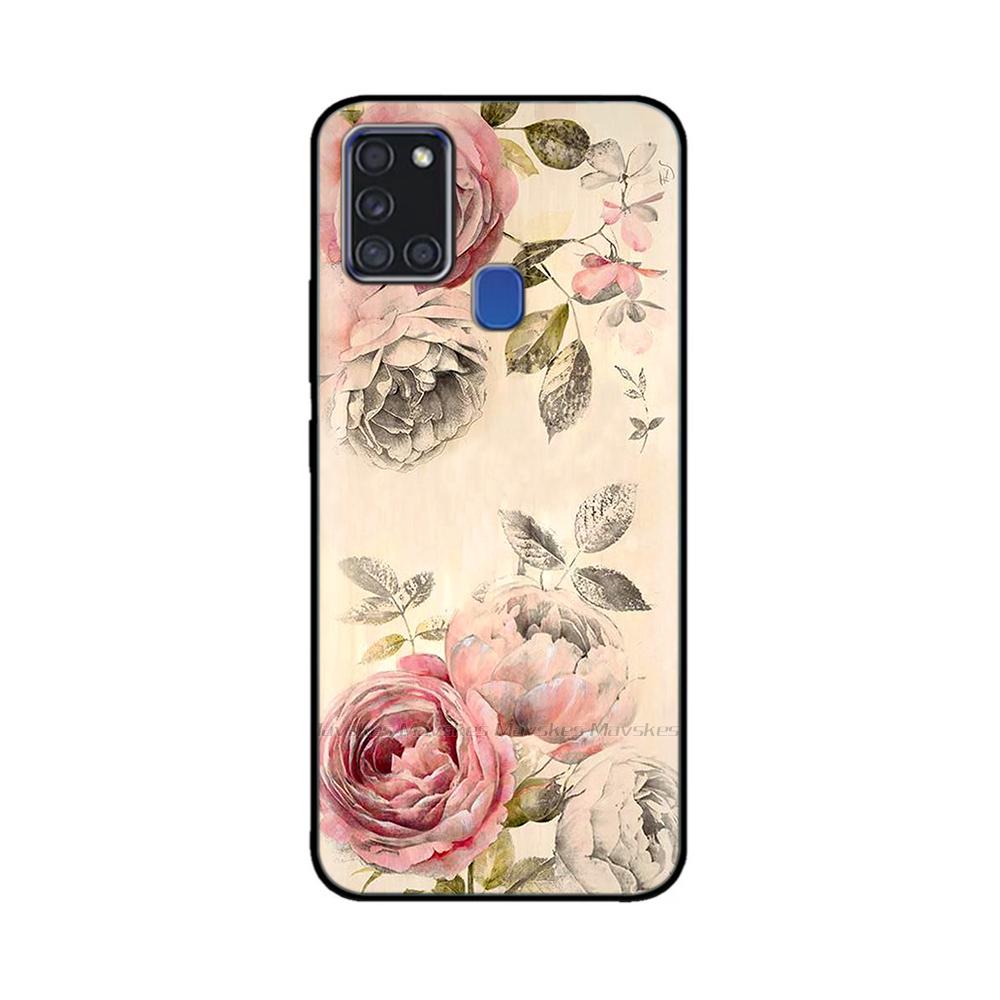 For Samsung A21S Case Silicone Back Protector Phone Soft TPU bumper Case on For Samsung Galaxy A21s GalaxyA21s A 21s a217 Cover