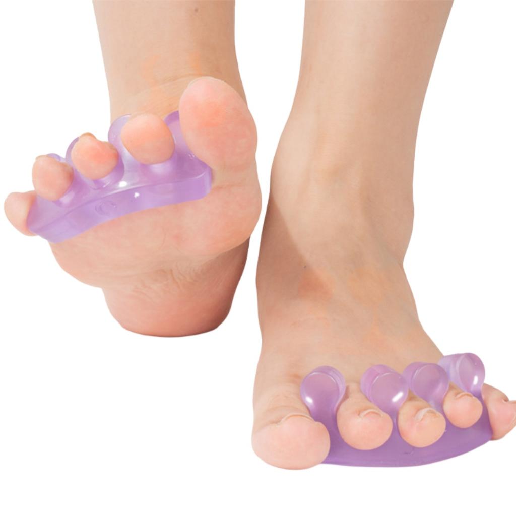 1 пара трехпальцевый разделитель пальцев корректор косточки hallux valgus фиксатор перекрывающихся пальцев ортез инструмент для выпрямления пальцев
