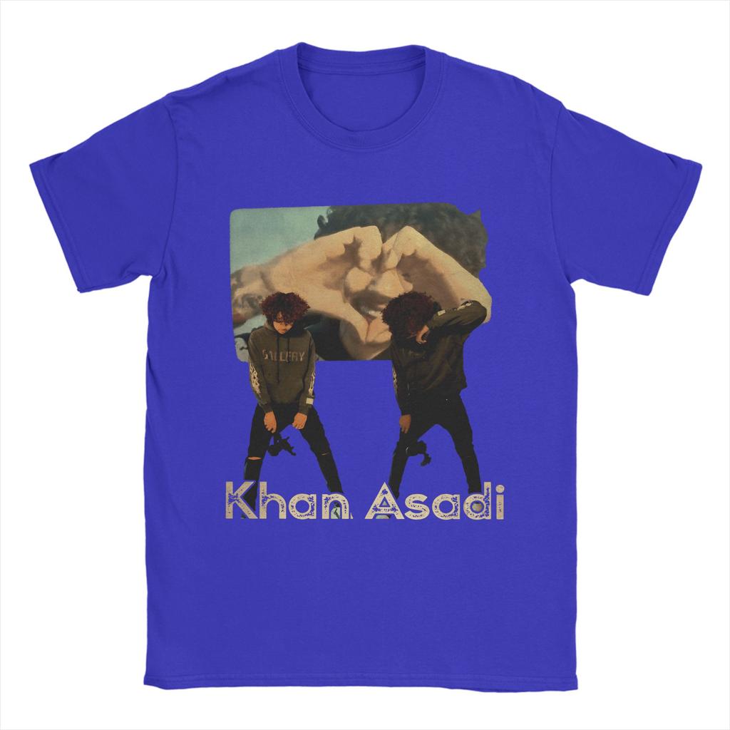 Khan Asadi vintage Unisexs T Shirts Vintage Tee Shirt Short Sleeve O Neck TShirts 100 Cotton Plus Size Clothing