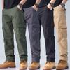 Cotton Cargo Pants Men Overalls Sport Tactical Workout Straight Trousers Outwear Casual Multi Pocket Baggy Pants