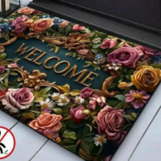 3D Визуальный Коврик для Пола - Впитывающий, Грязеотталкивающий, Легко Моющийся Коврик для Ванной и Прихожей