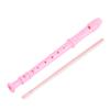 8 Holes High Pitch Soprano Recorder Flute ABS Flageolet Instruments Reed Pipe Kids Pink