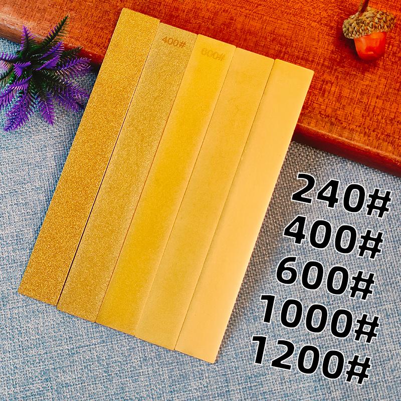 Golden Diamond Stone No Base Used Knife Sharpener Diamond Whetstone Grinding Stone Sharpening Stone Bars Kitchen Tool