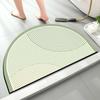 1pcs Simple Household Semi-Circular Diatom Mud Carpet Bathroom Door Mat Toilet Anti-Slip Mat Shower Room Absorbent Foot Mat