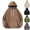 Mens Casual Outdoor Pocket Solid Color Casual Hoodie Long Sleeve Sweatshirt