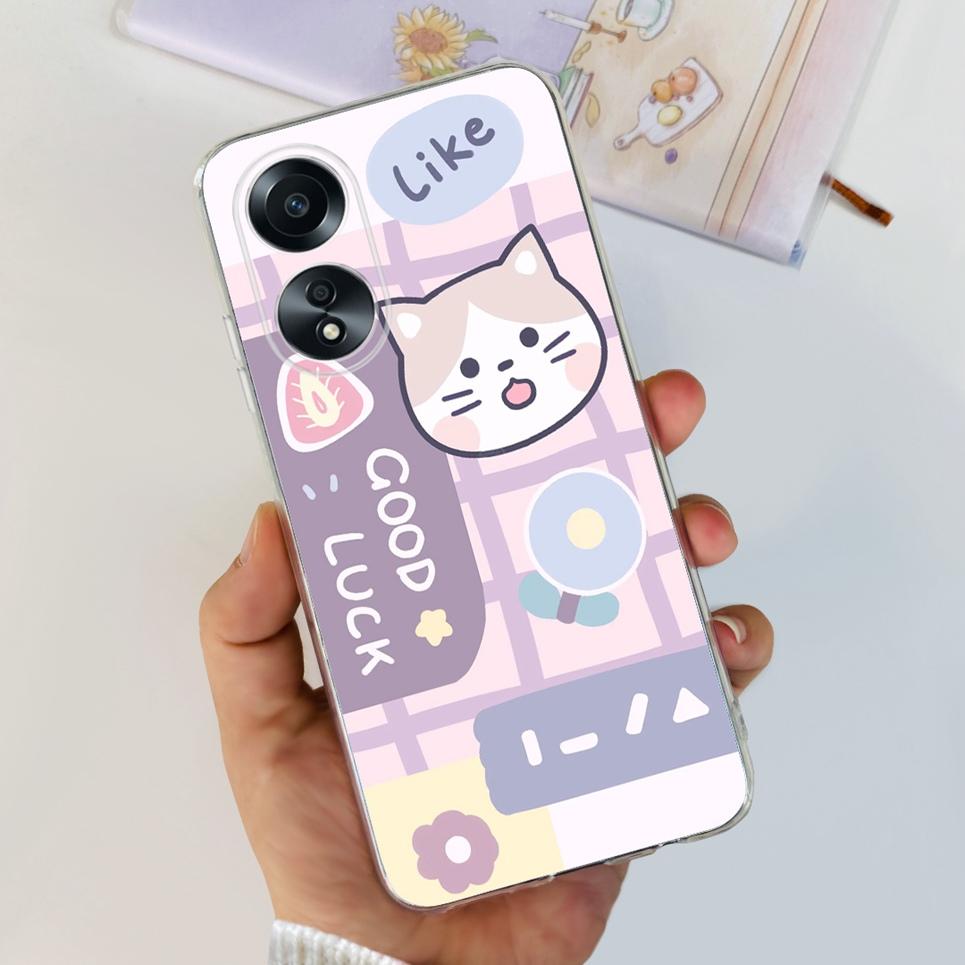 Case For Oppo A58 4G Cute Butterfly Soft Clear Shockproof Phone Cover For OppoA58 OppoA58 A 58 4G CPH2577 Fundas Capa Coque