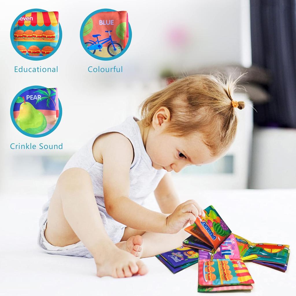 Soft Cloth Baby Book Toy Colorful Fabric Baby Learning Book Early Educational Toy Gift for Babies